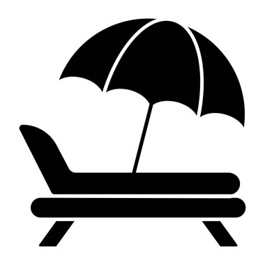 Modern design icon of sunbed 