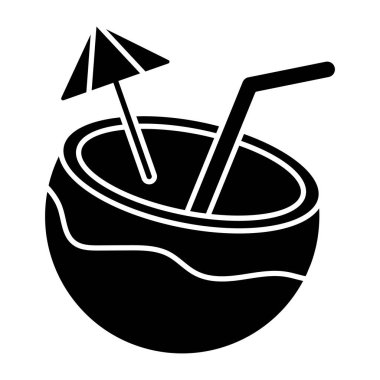 Hindistan cevizi suyunun modern tasarım simgesi