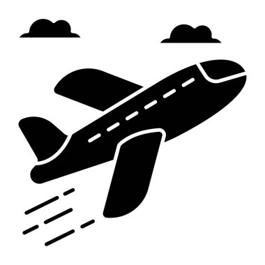 Uçakların düzenlenebilir tasarım simgesi 