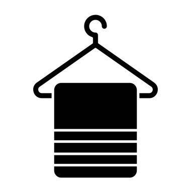 Havlu askısının modern tasarım simgesi 