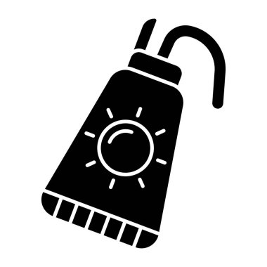 Güneş kreminin yaratıcı tasarım simgesi 