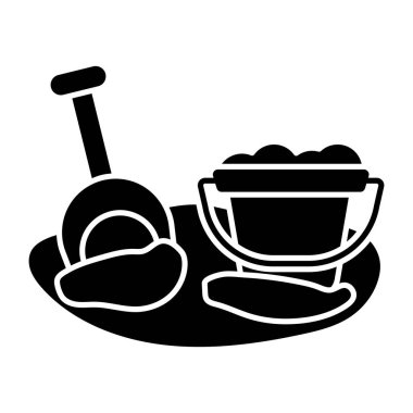 Çamur ve sepetli kürek, çamur kovası kavramını ifade eder. 