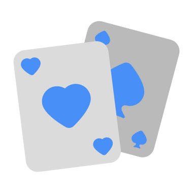 Trendy design of poker cards icon