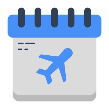 Uçuş zamanlamasının simge tasarımı 