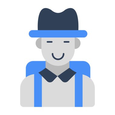 Garson karakter, düzenlenebilir vektör