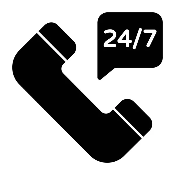 Unique Design Icon 7Hr Call Service — Wektor stockowy