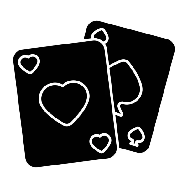 Trendy Design Poker Cards Icon — Vector de stock