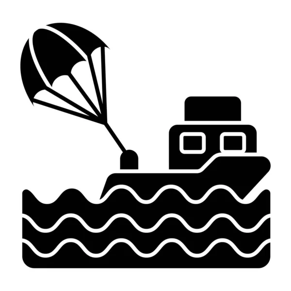 Иконный Дизайн Лодки — стоковый вектор