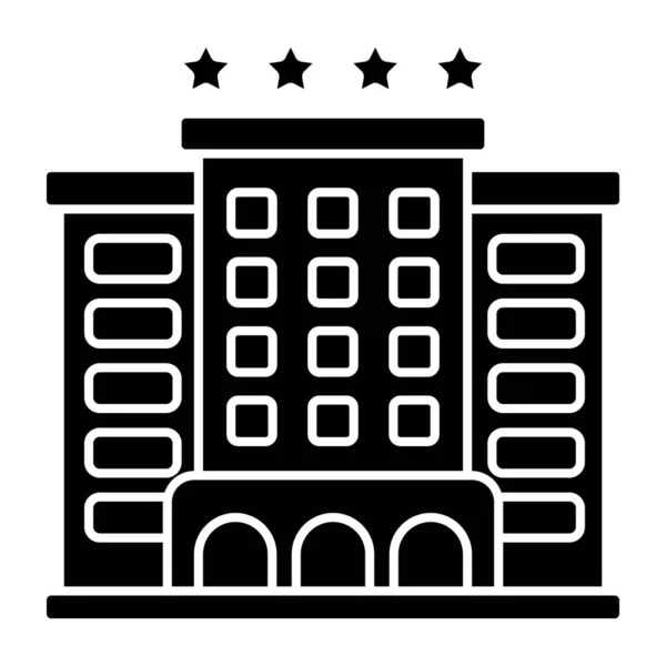 Nowoczesny Design Ikony Budynku Hotelowego — Wektor stockowy