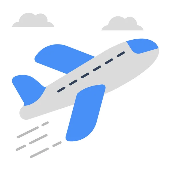 Eine Editierbare Design Ikone Des Flugzeugs — Stockvektor