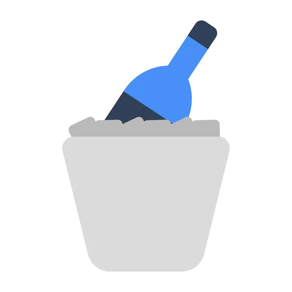 Modern Design Icon Wine Bucket — стоковый вектор