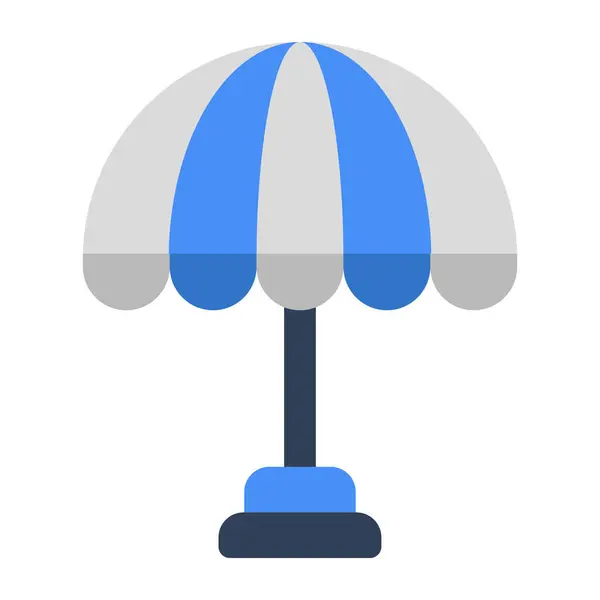 Плоская Икона Дизайна Наружного Зонта — стоковый вектор