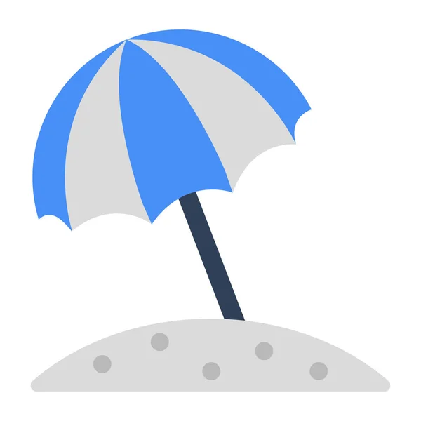 Flat Design Icon Outdoor Umbrella — Stock Vector