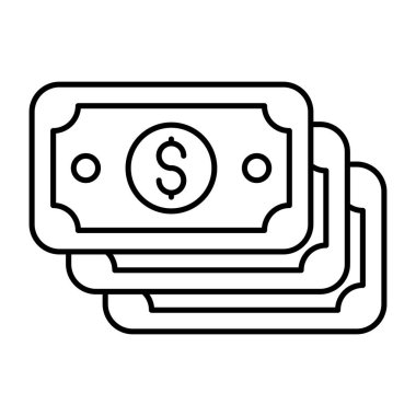 A unique design icon of paper currency 
