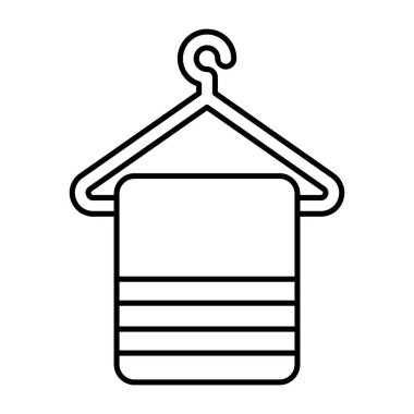 Havlu askısının modern tasarım simgesi 