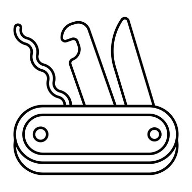 Trendy vector design of pocket knife 