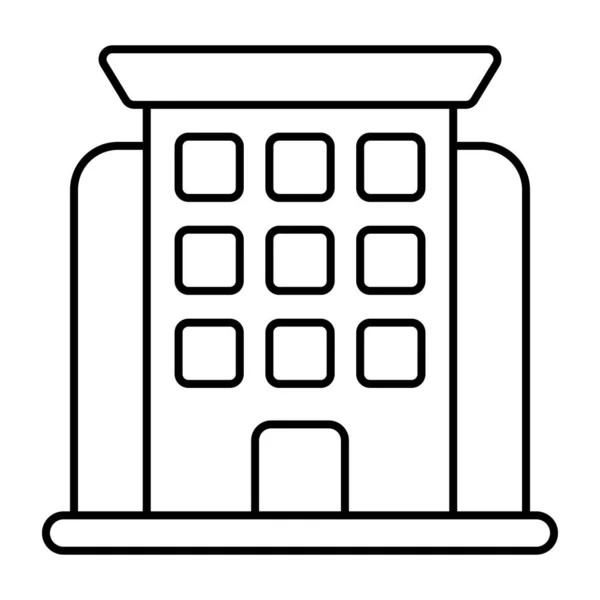 Икона Современного Дизайна Здания Гостиницы — стоковый вектор