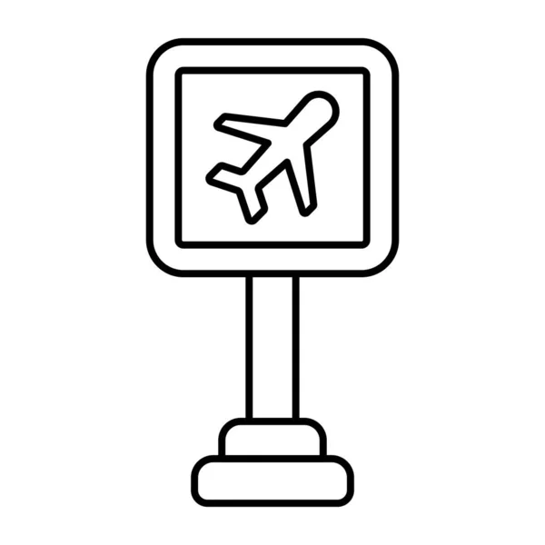 Иконка Современного Дизайна Дорожного Щита Аэропорта — стоковый вектор