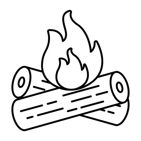 Perfect Design Icon Fireplace — Stok Vektör