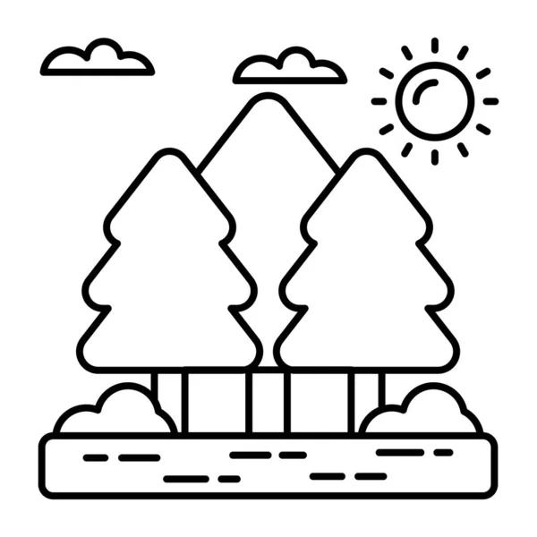 木のアイコンデザイン — ストックベクタ