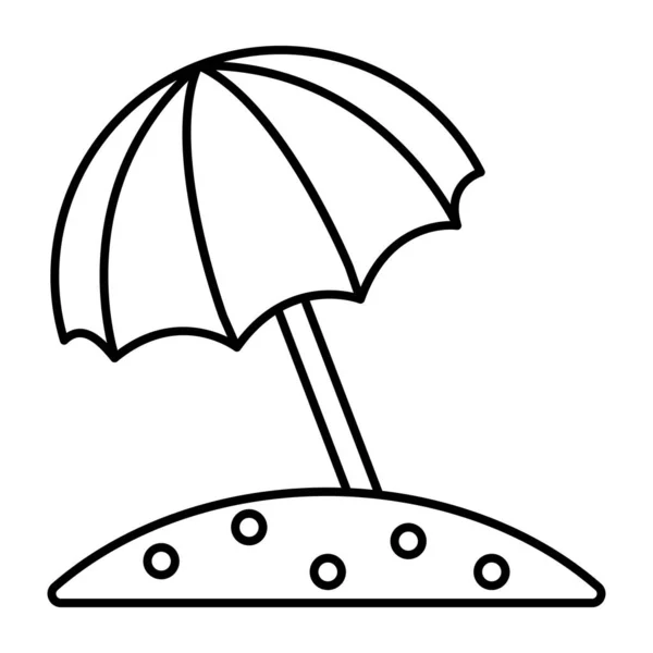 Linear Design Icon Outdoor Umbrella — Image vectorielle