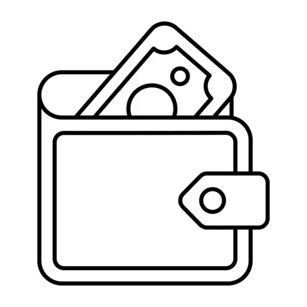 Биллфолд Значок Аксессуара Векторный Дизайн Бумажника — стоковый вектор
