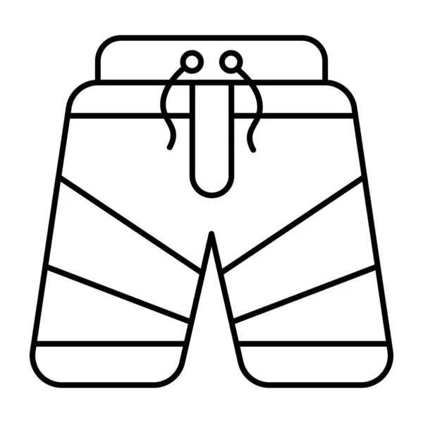 Menswear Nicker Lineare Design Ikone Der Sportbekleidung — Stockvektor