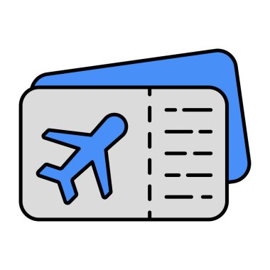 A unique design icon of air ticket 