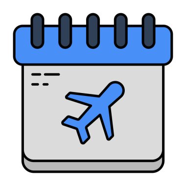 Uçuş zamanlamasının simge tasarımı 