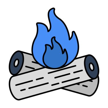 Perfect design icon of fireplace 