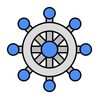 Premium download icon of boat helm