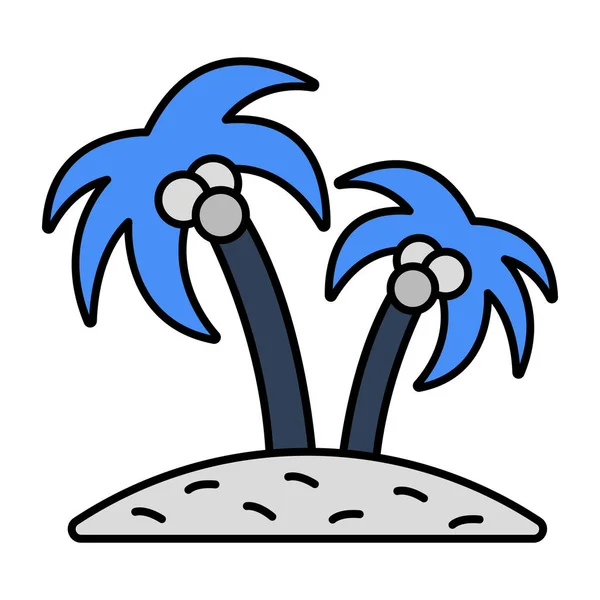 Trendy Design Icon Palm Tree — Vector de stock