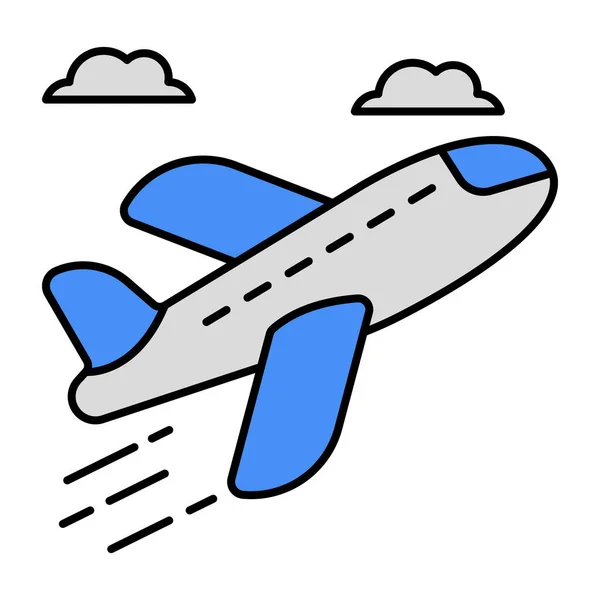Edytowalna Ikona Projektowa Samolotu — Wektor stockowy