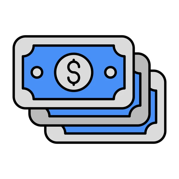 Unique Design Icon Paper Currency — Stockvektor