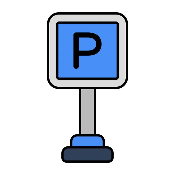 Modern Design Ikon Parkeringstavla — Stock vektor