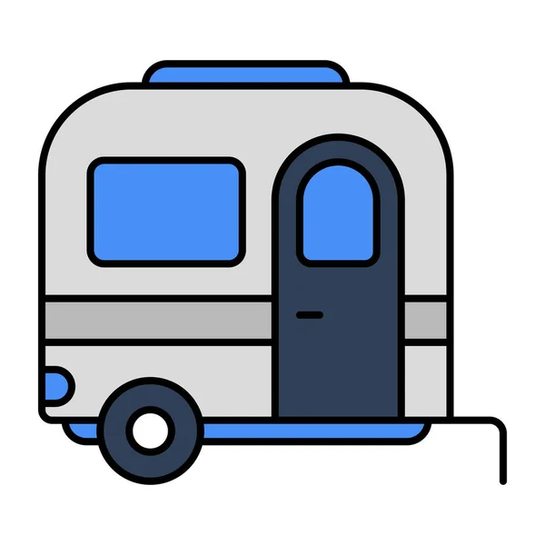 Ícone Design Moderno Caravana — Vetor de Stock