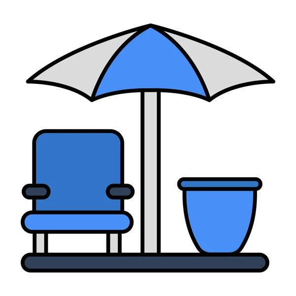 Unique Design Icon Outdoor Sitting — Stock Vector