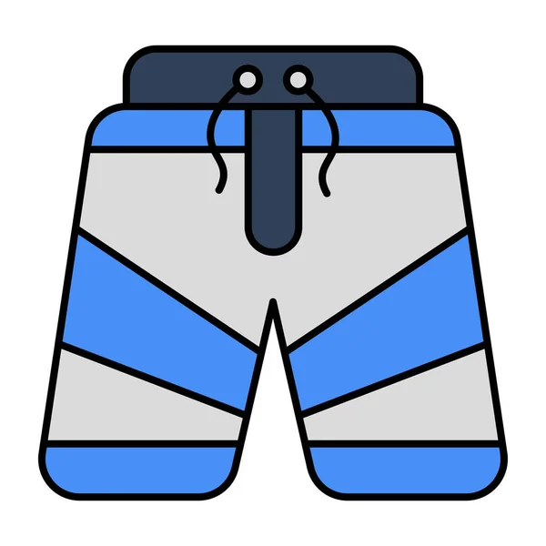 Pantalón Ropa Hombre Icono Diseño Plano Atuendo Deportivo — Vector de stock