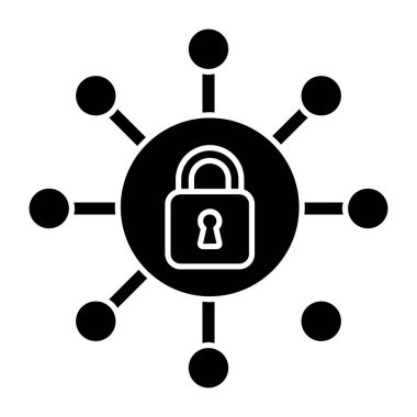 Premium download icon of network lock