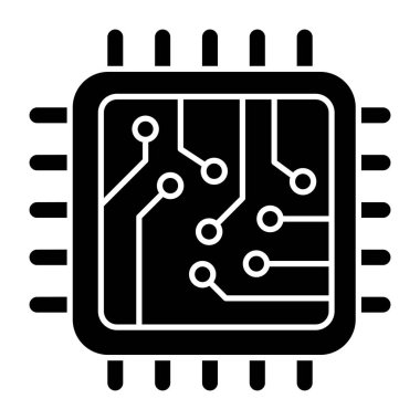 Perfect design icon of ai processor