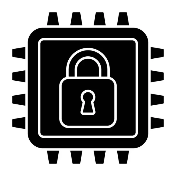 Premium Download Icon Secure Microchip —  Vetores de Stock