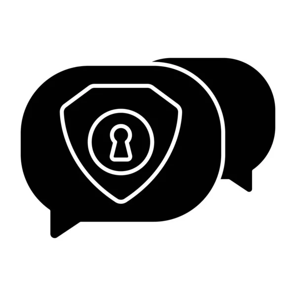 Conceptual Solid Design Icon Encrypted Message — стоковый вектор
