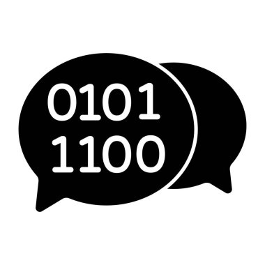 Premium download icon of binary chat 