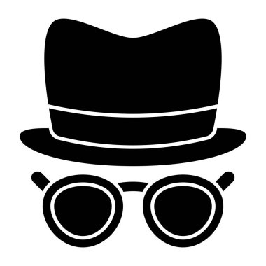 Mysterious person icon, spy editable vector 