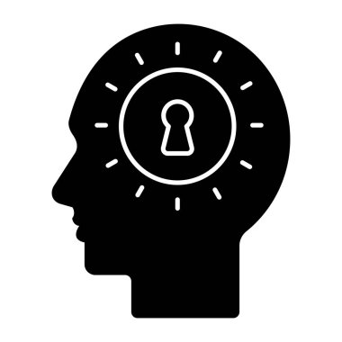 Zihin güvenliğinin son moda vektör tasarımı 