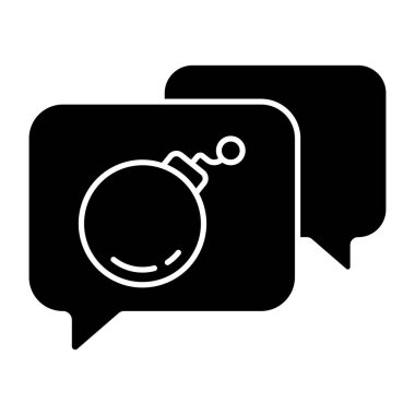 Hastalıklı sohbetin simge tasarımı