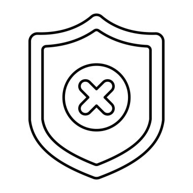 Perfect design icon of no security 
