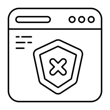 Perfect design icon of no security 