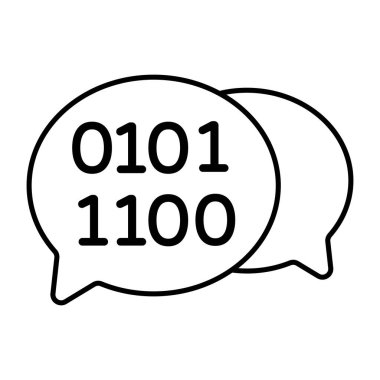 Premium download icon of binary chat 