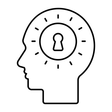 Zihin güvenliğinin son moda vektör tasarımı 
